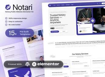 Notario – Notary Public Elementor Template Kit