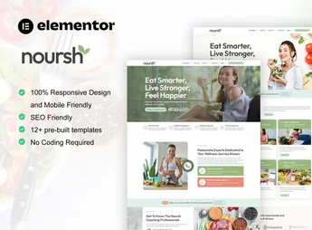 Noursh – Healthy Food & Nutrition Elementor Pro Template Kit