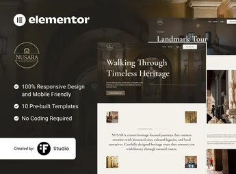 Nusara – Heritage & History Tour Elementor Template Kit