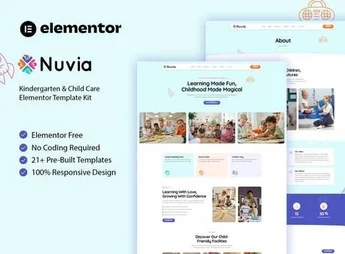 Nuvia – Kindergarten & Child Care Elementor Template Kit