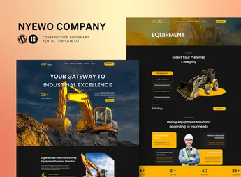 Nyewo – Construction Equipment Rentals Elementor Template Kit