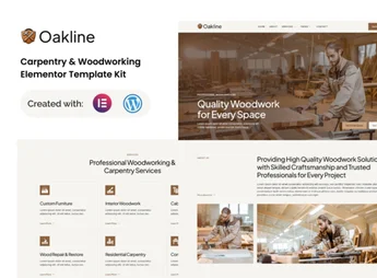 Oakline – Carpentry & Woodworking Elementor Template Kit