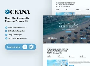 Oceana – Beach Club Lounge Bar & Resort Elementor Template Kit