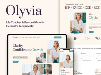 Olyvia – Life Coach & Personal Growth Elementor Pro Template Kit