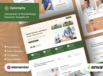 Opteraphy – Chiropractic & Physiotherapy Elementor Template Kit