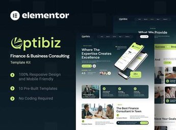 Optibiz – Finance & Business Consulting Elementor Template Kit