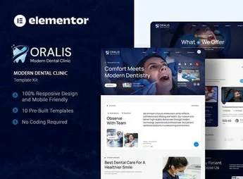 Oralis – Modern Dental Clinic Elementor Template Kit