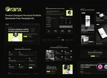 Oranx – Product Designer Personal Portfolio Elementor Template Kit