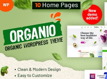 Organio – Organic Food Store WordPress