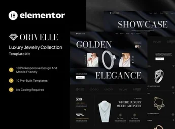 Orivelle – Luxury Jewelry Collection Elementor Template Kit