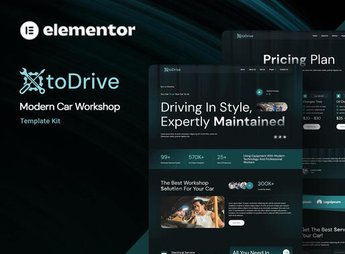 Otodrive – Modern Car Workshop Elementor Template Kit