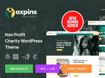 Oxpins – Non Profit Charity WordPress Theme