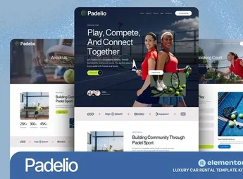 Padelio – Padel Club & Court Rental Elementor Template Kit