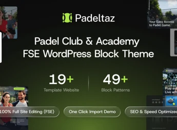 Padeltaz – Padel Club and Sports Academy FSE WordPress Block Theme