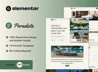 Paradista – Luxurious Accommodation Elementor Template Kit