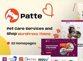 Patte – Pet Care & Pet Shop WordPress Theme