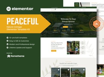 Peaceful – Nature Cottage Elementor Template Kit