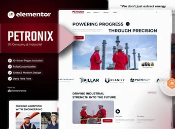 Petronix – Oil Company & Industrial Elementor Template Kit