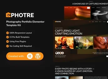 Photre – Photography Portfolio Elementor Template Kit
