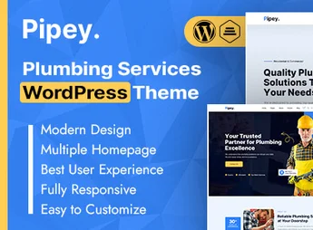 Pipey | Plumbing Services WordPress Theme