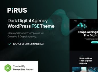 Pirus – Dark Digital Agency FSE WordPress Theme