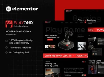 Playonix – Modern Game Agency Elementor Template Kit
