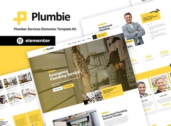 Plumbie – Plumber Services Elementor Template Kit