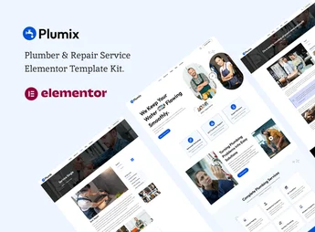 Plumix – Plumber & Repair Service Elementor Template Kit