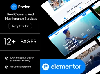 Poclen – Pool Cleaning & Maintenance Services Elementor Template Kit