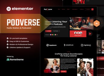 Podverse – Radio Station & Podcaster Elementor Template Kit