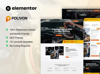 Polivon – Car Body Repair Shop Elementor Pro Template Kit