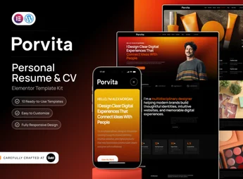 Portiva – Personal Resume & CV Elementor Template Kit