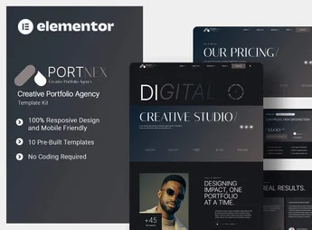 Portnex – Creative Portfolio Agency Elementor Template Kit