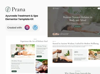 Prana – Ayurveda Treatment & Spa Elementor Template Kit