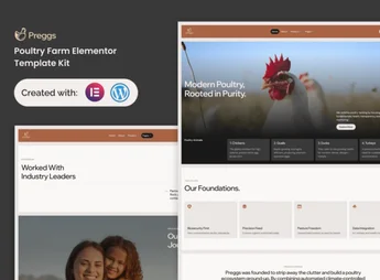 Preggs – Modern Poultry Farm Elementor Template Kit