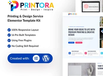 Printora – Printing and Design Service Elementor Template Kit