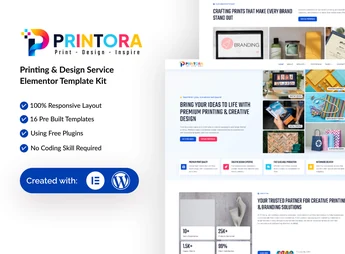 Printora – Printing and Design Service Elementor Template Kit