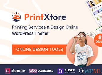 PrintXtore – Printing Services & Design Online WordPress WooCommerce Theme