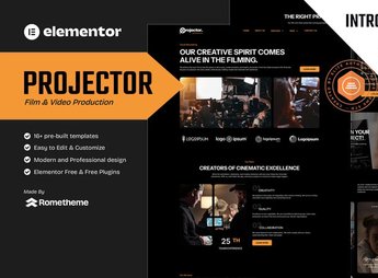 Projector – Film & Video Production Elementor Template Kit