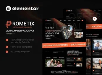 Prometix – Digital Marketing Agency Elementor Template Kit