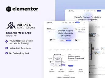 Propixa – Saas & Mobile App Elementor Template Kit