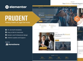 Prudent – Notary Public & Legal Services Elementor Template Kit