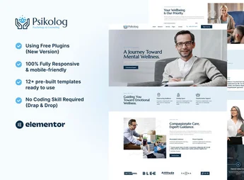 Psikolog – Psychology & Counseling Elementor Template Kit