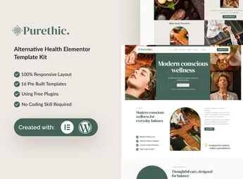 Purethic – Alternative Health Elementor Template Kit