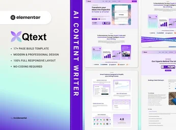 Qtext – AI Content Writer Elementor Template Kit
