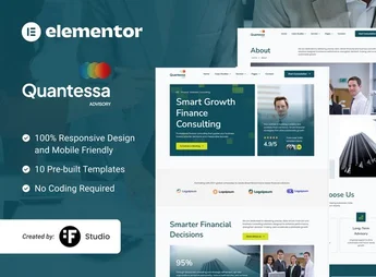 Quantessa – Finance & Business Consulting Elementor Template Kit