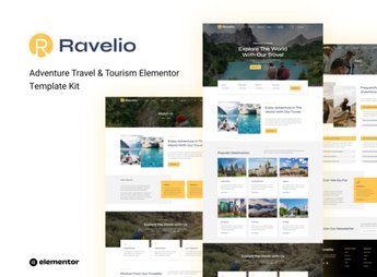 Ravelio – Adventure Travel & Tourism Elementor Template Kit