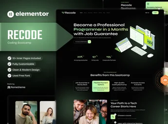 Recode – Coding Bootcamp Elementor Template Kit