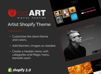 Red Art – Shopify Arts & Portfolio Gallery Store Theme