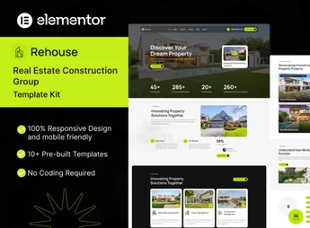 Rehouse – Real Estate & Construction Group Elementor Template Kit